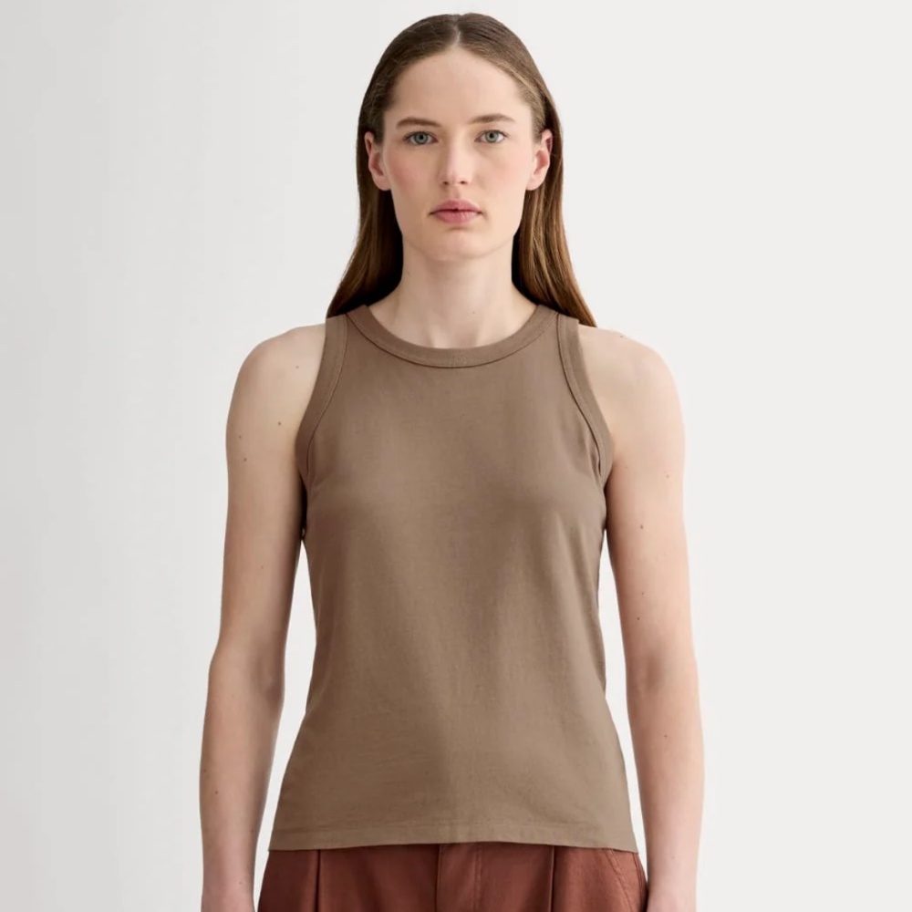 Everlane XL Tank in essential cotton mocha